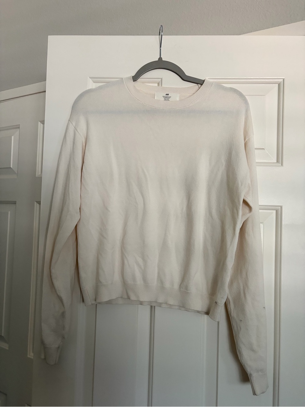 H&M Off-White Crewneck Sweater